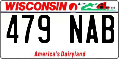 WI license plate 479NAB