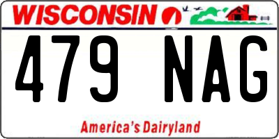 WI license plate 479NAG