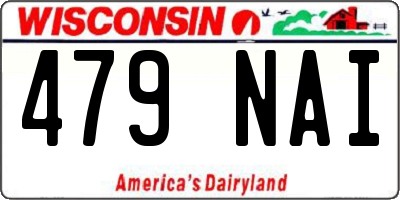 WI license plate 479NAI