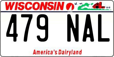 WI license plate 479NAL