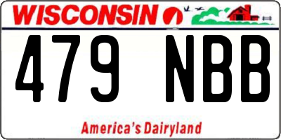 WI license plate 479NBB