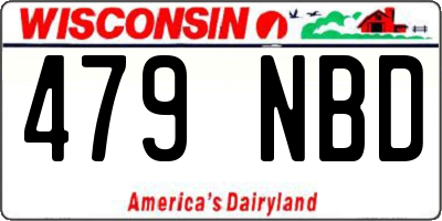 WI license plate 479NBD