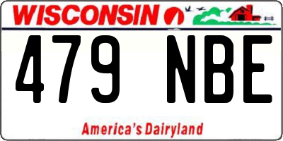 WI license plate 479NBE
