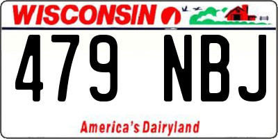WI license plate 479NBJ