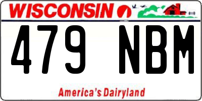 WI license plate 479NBM