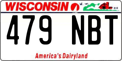 WI license plate 479NBT
