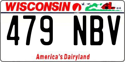 WI license plate 479NBV