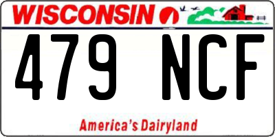 WI license plate 479NCF