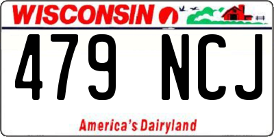 WI license plate 479NCJ
