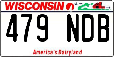 WI license plate 479NDB