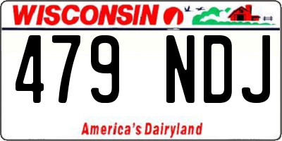WI license plate 479NDJ