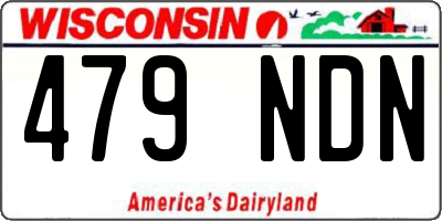 WI license plate 479NDN