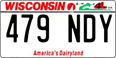WI license plate 479NDY