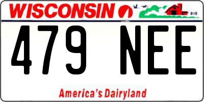 WI license plate 479NEE