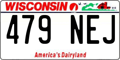 WI license plate 479NEJ