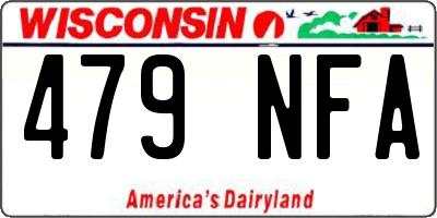 WI license plate 479NFA