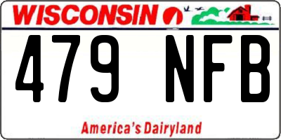 WI license plate 479NFB