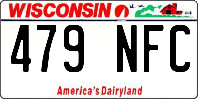 WI license plate 479NFC