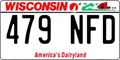 WI license plate 479NFD