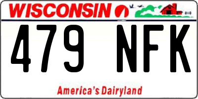 WI license plate 479NFK