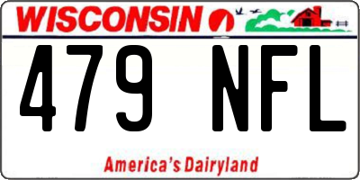 WI license plate 479NFL