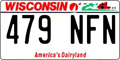 WI license plate 479NFN
