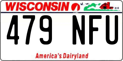 WI license plate 479NFU