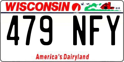 WI license plate 479NFY
