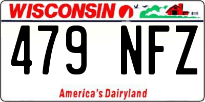 WI license plate 479NFZ