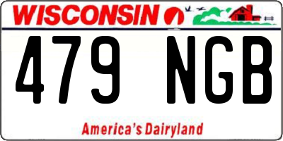 WI license plate 479NGB