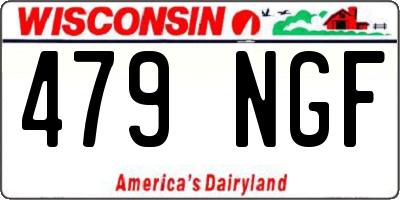 WI license plate 479NGF