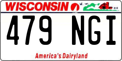 WI license plate 479NGI