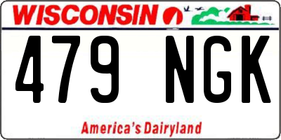 WI license plate 479NGK