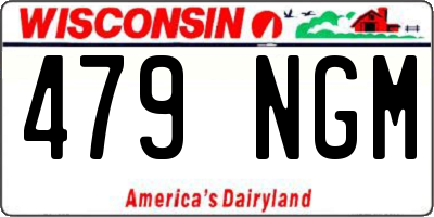WI license plate 479NGM