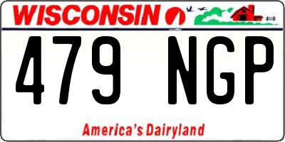 WI license plate 479NGP