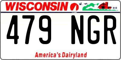 WI license plate 479NGR