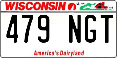 WI license plate 479NGT