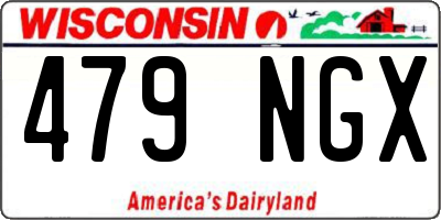 WI license plate 479NGX