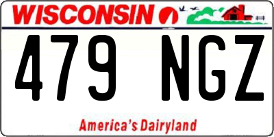 WI license plate 479NGZ