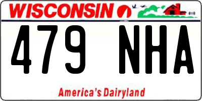 WI license plate 479NHA