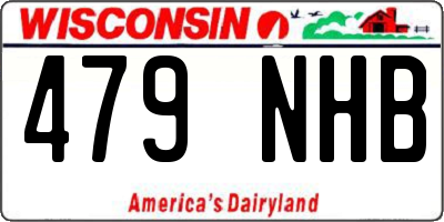 WI license plate 479NHB