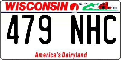 WI license plate 479NHC