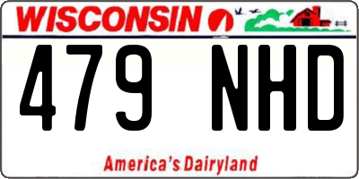 WI license plate 479NHD