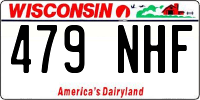 WI license plate 479NHF