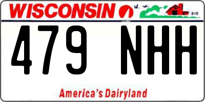 WI license plate 479NHH