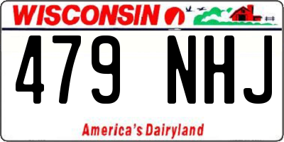 WI license plate 479NHJ