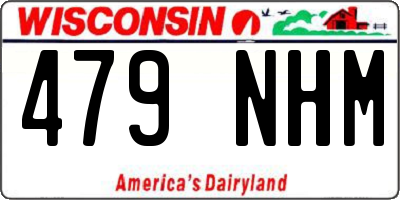 WI license plate 479NHM