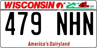 WI license plate 479NHN