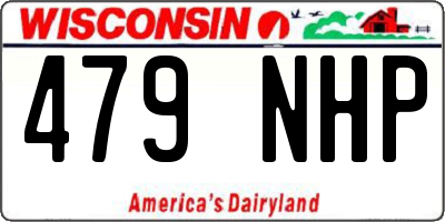 WI license plate 479NHP