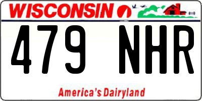 WI license plate 479NHR